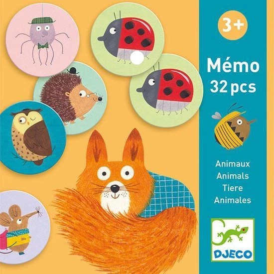 Djeco Memory Dieren +3jr 1 Djeco Memory Dieren +3jr