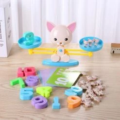 Ariko Montessori Reken Balans Spel Kitten - Kat - Poes - Leren Rekenen - Interactief Speelgoed - Telraam - Reken Weegschaal - Educatief -Kinderspellen Verkoopwinkel 550x550 331
