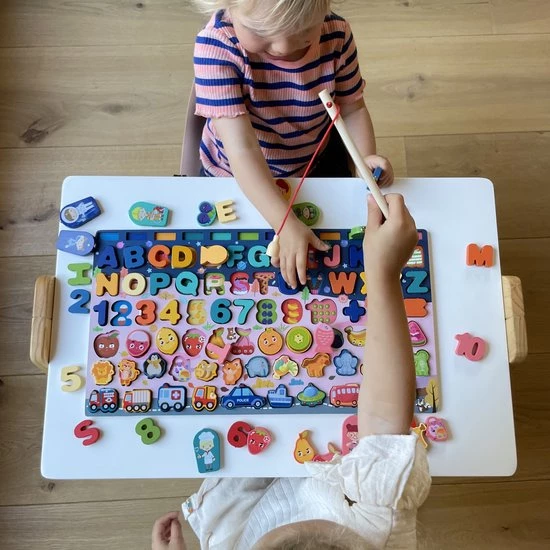 Merkloos Puzzelbord 8-in-1 - Montessori Speelgoed Puzzel - Cijfers Letters 6 Merkloos Puzzelbord 8-in-1 - Montessori Speelgoed Puzzel - Cijfers Letters - Afbeelding 6
