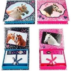 Depesche Paarden Notitiebox Met Potlood - 1 Exemplaar - Roze Of Blauw - Must Have Voor Paardenliefhebbers -Kinderspellen Verkoopwinkel 550x556