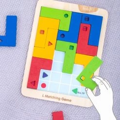 Boby Denkspel Met 30 Opdrachten - Montessori Speelgoed Tangram Vormen Puzzel - Houten Speelgoed Tetris Spel - Educatief Puzzel Voor Ruimtelijk Inzicht -Kinderspellen Verkoopwinkel 550x576 4