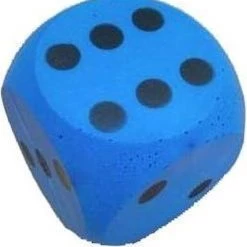 Planet Happy Dobbelsteen D6 15cm Schuimrubber Blauw/Zwart Per Stuk -Kinderspellen Verkoopwinkel 550x581