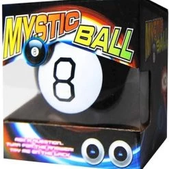 Gadget Master Mystic Magic 8 Ball - Toekomst Voorspel Bal - Vragenspel - Geeft Antwoord Op Al Je Levensvragen - Biljartbal Design - Zwart