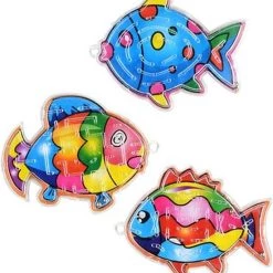 Merkloos 3 X Visspel Geduldspelletje Vis Grabbeltoncadeautje Uitdeelcadeautje Vissen Geduldspel Puzzel Spel Lightfight