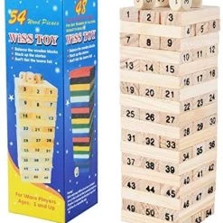 SEZGoods Stapeltoren - Stapeltoren Spel - Houten Kubus - Stapeltoren Classic - Vallende Toren - Stapelspel - Stapeltoren Drankspel - Stapeltoren - Leuk Als Cadeau