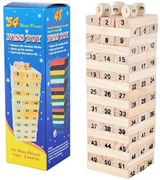 SEZGoods Stapeltoren - Stapeltoren Spel - Houten Kubus - Stapeltoren Classic - Vallende Toren - Stapelspel - Stapeltoren Drankspel - Stapeltoren - Leuk Als Cadeau 1 SEZGoods Stapeltoren - Stapeltoren Spel - Houten Kubus - Stapeltoren Classic - Vallende Toren - Stapelspel - Stapeltoren Drankspel - Stapeltoren - Leuk Als Cadeau
