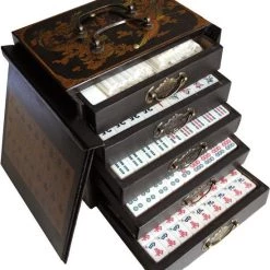 TA-HWA Mahjong Spel - In Houten Kist Zwart S