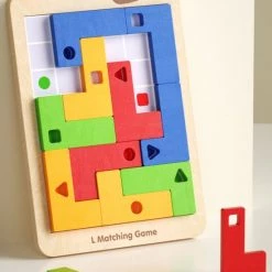 Boby Denkspel Met 30 Opdrachten - Montessori Speelgoed Tangram Vormen Puzzel - Houten Speelgoed Tetris Spel - Educatief Puzzel Voor Ruimtelijk Inzicht -Kinderspellen Verkoopwinkel 550x637 3