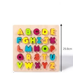 Dorjee Houten Letter Puzzel ABC - Grote Stukken - Educatief Houten Speelgoed -Kinderspellen Verkoopwinkel 550x653 2