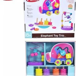 ACool Toy 3-in-1 Montessori Speelgoed Box Olifant - Sensorisch - Baby Speelgoed - Telraam - Stapeltoren - 1 Tot 4 Jaar -Kinderspellen Verkoopwinkel 550x658 1