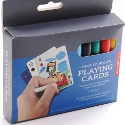 Kikkerland Maak Je Eigen Speelkaarten - Inclusief Kaarten En Stiften - Creatief - Knutselen