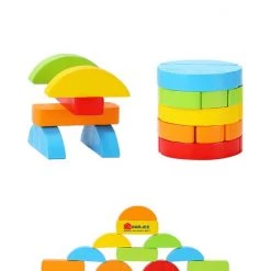 Dorjee Tumbling Tower - Educatief Houten Speelgoed - Multi Kleuren - 51 Blokjes -Kinderspellen Verkoopwinkel 550x796 1